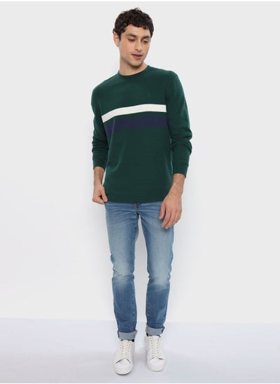 Buy Striped Crew Neck T- Shirt in Saudi Arabia