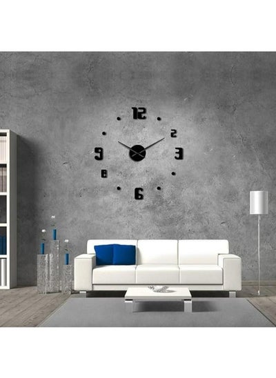 Buy Black three-dimensional wall clock with numbers in Egypt