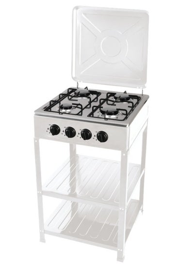 Buy Built-in stove with 4 gas burners, 4 legs and 2 shelves This portable propane gas stove can handle multiple cooking operations at once. The flame can be adjusted using the propane flow control through the regulator or propane tank valve to achieve the highest flame. in Saudi Arabia