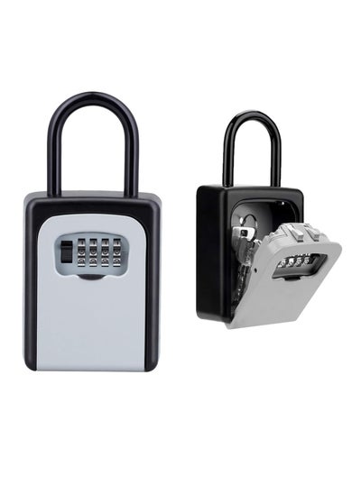 اشتري Password Key Box, Wall Mounted 4 Digits Combination Resettable Lock, Key Lock Box Grey/Black (3.54*4.53*1.57 in) في السعودية