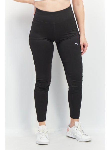 اشتري Women Sportswear Fit Full Brand Logo Leggings, Black في الامارات