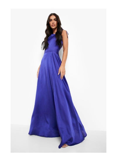 Buy Satin Slip Skater Maxi Dress in UAE