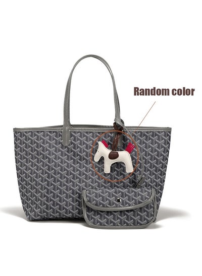 اشتري Printed Shopper Tote Grey Pony Pendants Random في السعودية