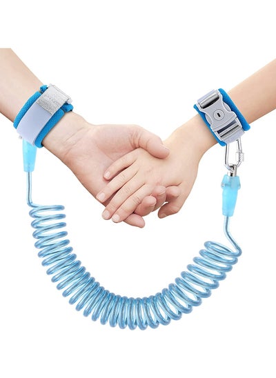 Buy Toddler Safety Harness Walking Leash, Anti Lost Wrist Link, Child Leash Secure Harness with Key Lock, Safety Wrist Leash for Kids Baby Boys and Girls 5 feet (blue) in UAE