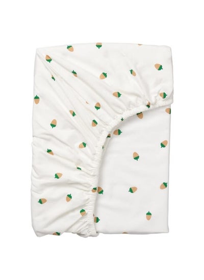 Buy Fitted Sheet, Acorn Pattern/Multicolour, 90X200 Cm in Saudi Arabia