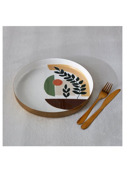 Buy Boho Dinner Plate 27x3x27 cm in UAE