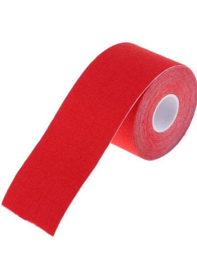 Buy Kinesiology Adhesive Cotton Tape Sports Athletic Elastic Muscle Pain Relief For Gym Running Waterproof 5cm x 5m Red in Egypt