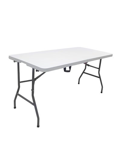 Buy Heavy Duty Foldable Table Ideal For Crafts, Outdoor Events, Picnic Table, BBQ Party, Camping Table, Convenient to Carry With Handle, Lightweight, Portable Table 152X70X74CM Folding Table in UAE