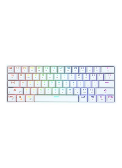 Buy DK61 Dual Mode Wireless Mechanical Keyboard With Outmu Blue Switches White in UAE