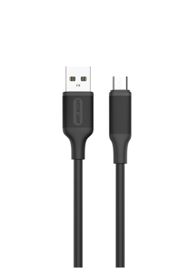 Buy USB-A to Micro PVC Cable 2M / 480mbps Transfer Speed / Quick Charge Capability / Wide Compatibility / 10000 Bends Life Span / Secure & Safe / Charge & Sync - Black in UAE