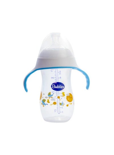 Buy Bubbles Natural Feeding Bottle With Hand | 280ml | Blue in Egypt