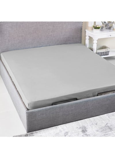 Buy Ballina Solid Cotton King Fitted Sheet 200 x 33 x 180 cm in UAE