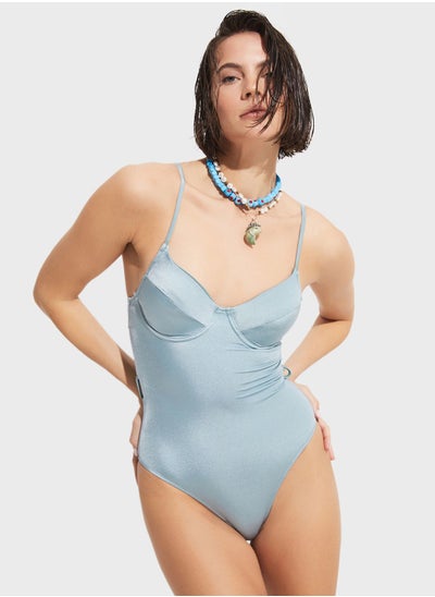 Buy Strappy High Leg Swimsuit in UAE