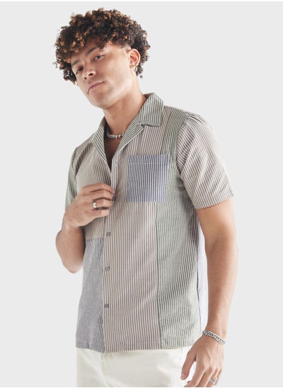 Buy Striped Regular Fit Shirt in UAE