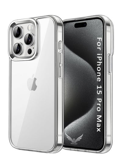 Buy iPhone 15 Pro Max Case 6.7 Inch Slim Soft Silicone Crystal Clear TPU Shockproof Full Body Protective Cover For Apple iPhone 15 Pro Max in UAE