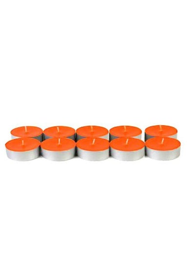 Buy 10 pieces of orange round candles in Egypt