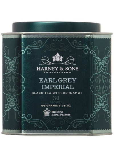 اشتري Harney And Sons Earl Grey Imperial Tea Tin - Fine Black Tea With Natural Bergamot - 2.35 Ounces, 30 Sachets في الامارات