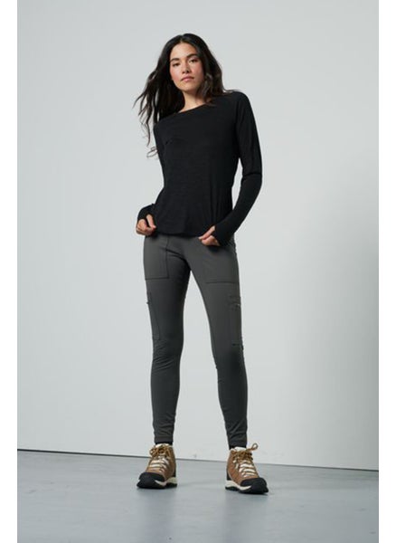 اشتري Women Sportswear Fit Outdoor Thermal Tights, Dark Olive في الامارات