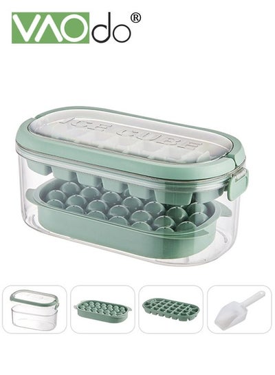 Buy 4PCS Ice Cube Tray with Lid and Bin 54 Compartments Ice Cube Trays With Ice Scoop Airtight Anti-BPA Ice Cube Molds BPA Free Stackable Spill-Proof DIY Ice Cube Molds Green in Saudi Arabia