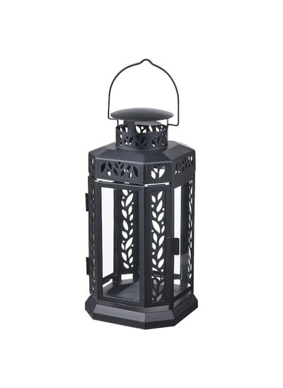 Buy Lantern for block candle, in/outdoor, black, 28 cm in Saudi Arabia