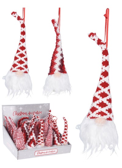 Buy Koopman Gnome Hangdeco 20Cm 3 Colours Red, Assorted 1 Piece in UAE