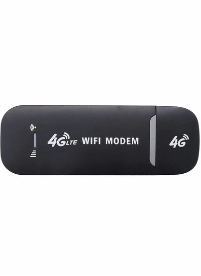 اشتري Portable USB Wifi Dongle, 4G USB Modem WiFi Router USB Dongle 150Mbps with SIM Card Slot Car Hotspot Pocket Mobile WiFi في السعودية