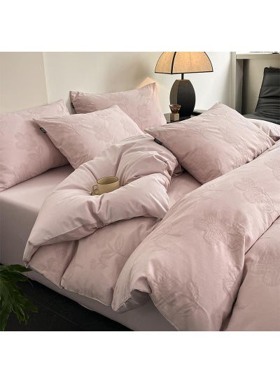 اشتري 4-Piece Cotton Comfortable Set Bed Sheet Set Gift Birthday Gift Moving Gift في السعودية