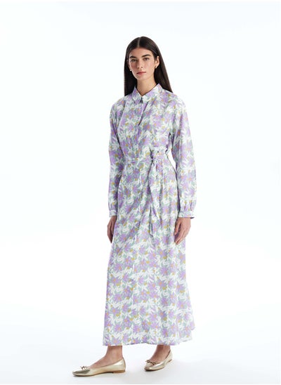 Buy Patterned Long Sleeve Women's Shirt Dress in Egypt