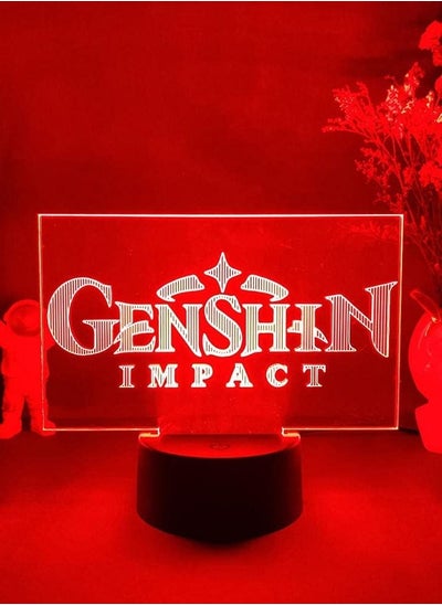 اشتري 3D Night Light 3D Light Game Lamp Illusion Light Nightlight Genshin Impact Figure LED Game Decoration Lights for Decor Atmosphere Bedside Genshin Touch Sensor Lighting في الامارات