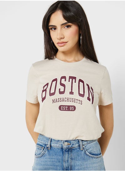 Buy Crew Neck Graphic T-Shirt in Saudi Arabia