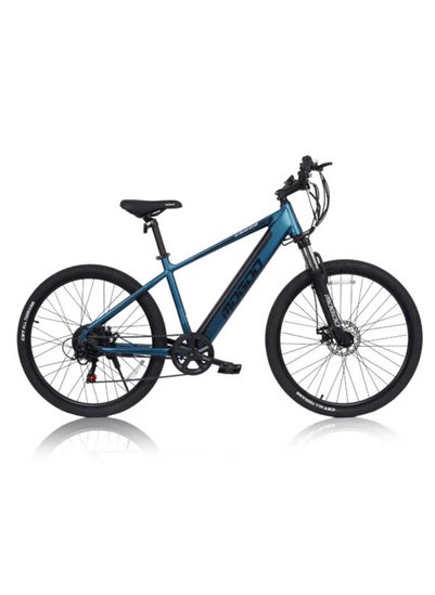 Buy Mogoo E6000 27.5" E-Bike for Adults - Shimano 7-Speed - 350W Motor - 36V 10.4AH Battery - Disc Brakes - Lightweight Commuter - Suspension Mountain Bike - Pedal Assist - 35KPH - 80KM Range - Blue in UAE