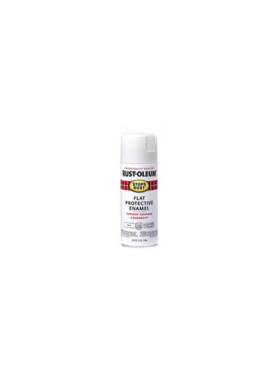 Buy Stops Rust Protective Enamel Spray Paint Flat White in Saudi Arabia