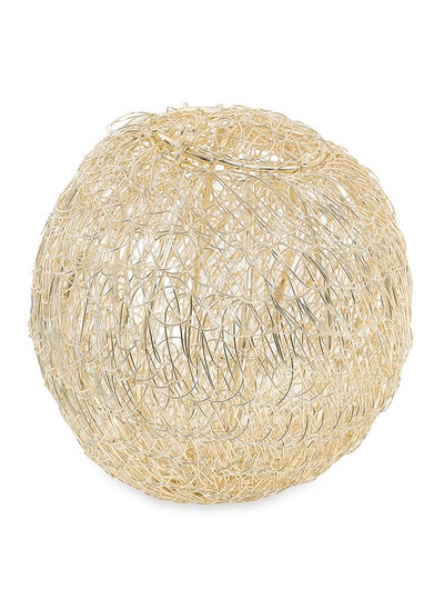 Buy Fiesta Decorative Ball with LED, Gold - 15 cm in UAE