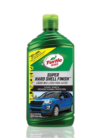 Buy Turtle Wax Car Liquid Wax Super Hard Shell Finish 473ml 101+ Uses Durable Cleans Shines in Saudi Arabia