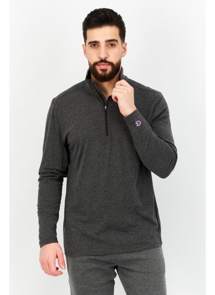 اشتري Men Sportswear Fit Long Sleeve Outdoor Sweatshirts, Charcoal Grey في الامارات