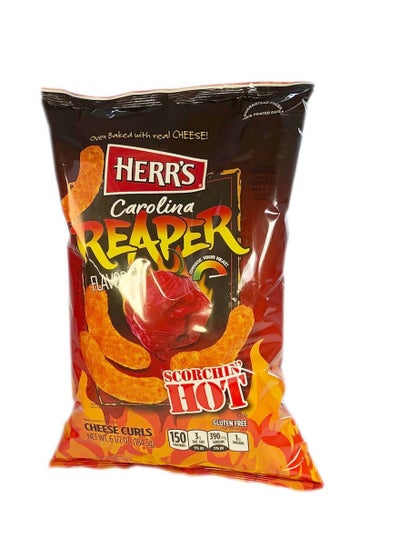 اشتري Herr's Carolina Reaper Cheese Curls Gluten Free 184.3g - Snack في الامارات