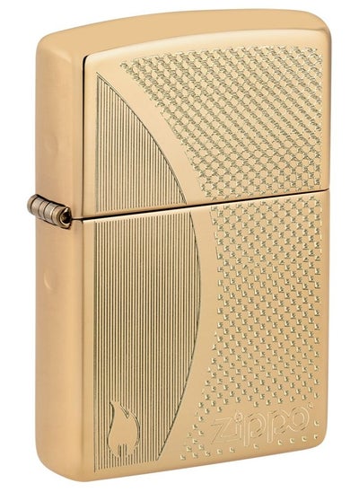 Buy Zippo AE184307 254B Zippo Shadow Gradiant High Polish Brass Windproof Lighter in UAE