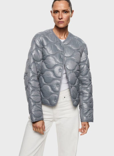 Buy Button Detail Quilted Jacket in UAE