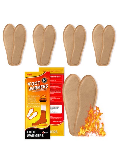 Buy SänHahn Insole Foot Warmers - Long Lasting Safe Natural Odorless Air Activated Warmers - Up To 9 Hours Of Heat - 5 Pair in UAE