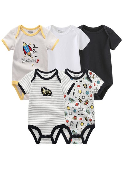 Buy Pure Cotton Children's Clothing Five-Piece Set Breathable And Comfortable Baby Clothes in Saudi Arabia