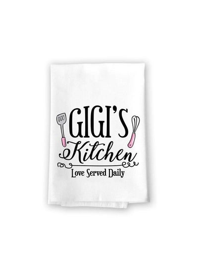 Buy Home Decor Gigi Kitchen Love Served Daily Flour Sack Towel 27 Inch By 27 Inch 100% Cotton Highly Absorbent Multipurpose Kitchen Dish Towel in Saudi Arabia