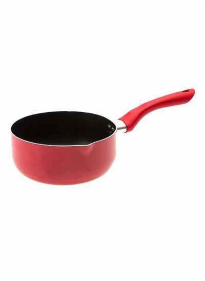 Buy Induction Nonstick Saucepan - 16 cm Aluminium Saucepan, Red/Black Variant in Saudi Arabia