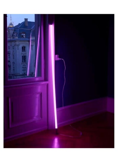 Buy Long LED Lamp Decorative Bedroom Beautiful and Quiet Feel Comfortable for Wall and Floor - 120cm Direct Work from the Plug in Unbreakable Reinforced Plastic Comes with Plug in Electricity (Pink) in Egypt