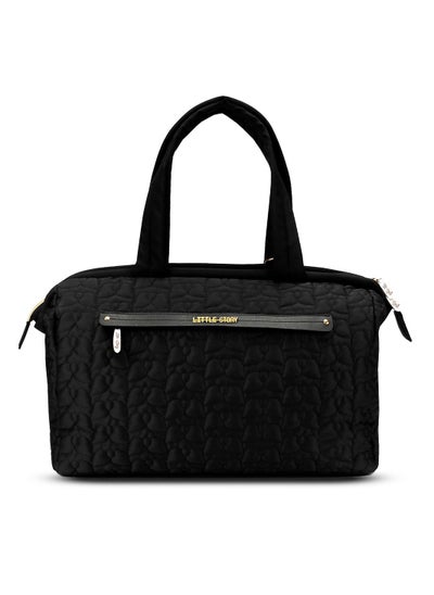 Buy Quilted Diaper Bag With  Shoulder Strap-Black in Saudi Arabia