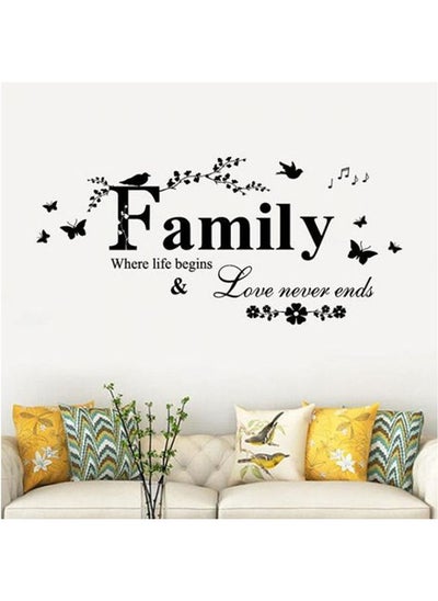 اشتري Love Family Where Life Begins Love Never Ends Removable Wall Stickers Parlor Background Vinyl Art Bedroom Home Decor Mural Decal في مصر