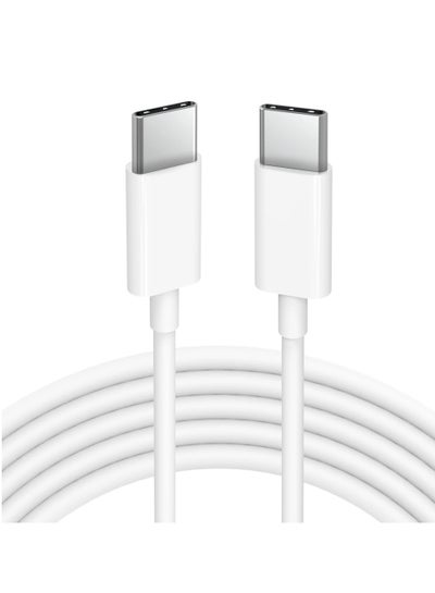 Buy Type C Cable 1M, USB C Braided 100W Power Delivery PD Fast charge Cable USB C to USB C for iPhone 15 Pro/15 Pro Max/15/15 Plus, iPad mini 6, MacBook Pro/Air, iPad Pro, Samsung S23+, Huawei P60, etc bl in UAE