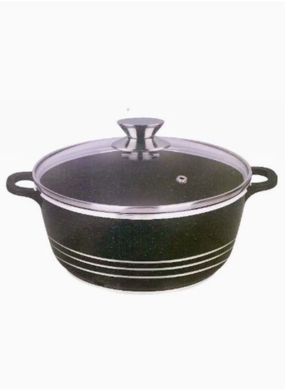 Buy Dessini Granite Casserole Cooking Pot 40Cm- Pfoa Free Oven Safe-Multi Layer Non Stock Coating-Dishwasher Safe in UAE