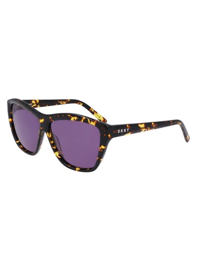 Buy Full Rim Acetate Modified Rectangle Dkny Sun Dk544S 5812 (017) Black/Amber Tortoise in Saudi Arabia