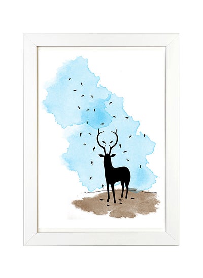 Buy Reindeer Art Poster Frame 21x30 cm white in Egypt