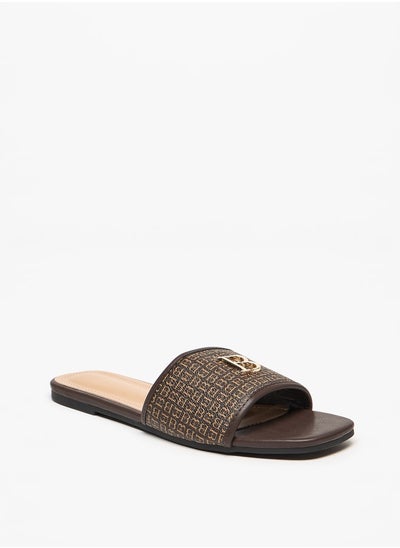 اشتري Logo Accent Slip-On Sandals في السعودية